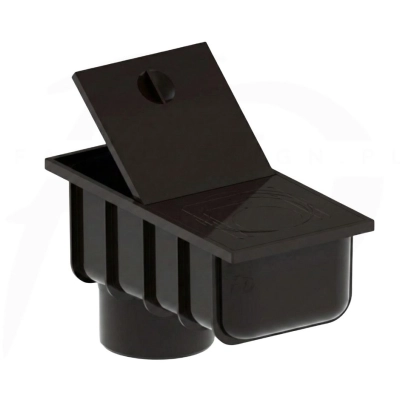 Osadnik/but PVC ⌀ 63 firmy KROP kolor ciemny brąz